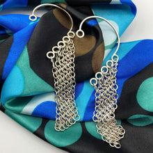 Load image into Gallery viewer, Diagonal Drape Dangle Earring