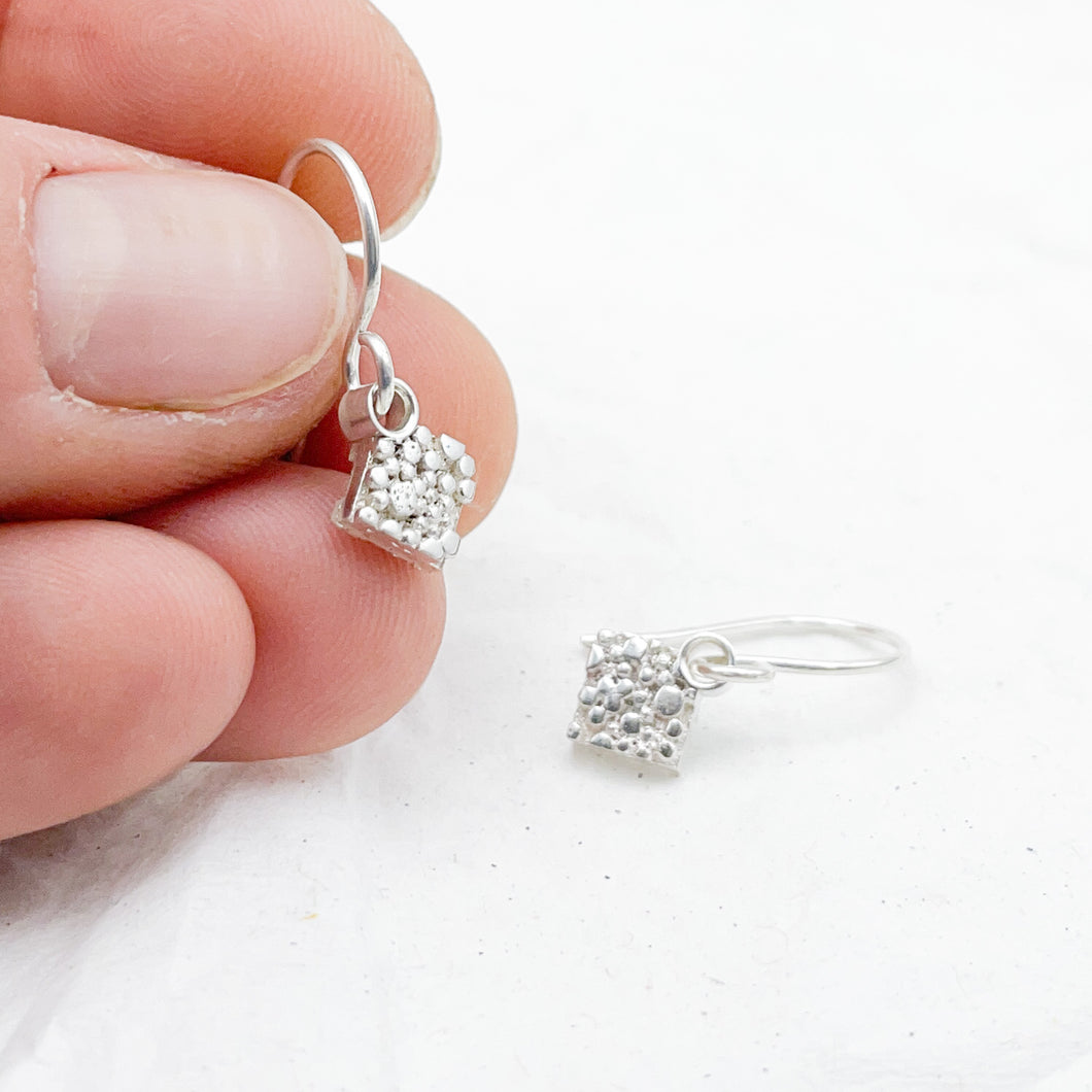 Tiny Bubble Squares Earrings