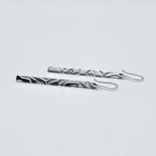 Load image into Gallery viewer, Long Slate Textured Earring with Rounded Back
