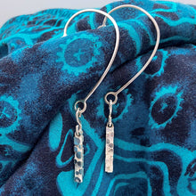Load image into Gallery viewer, Earring dangles with organic raised round texture, displayed on ear cuff bases
