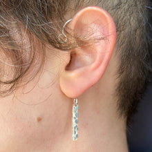 Load image into Gallery viewer, Whole ear cuff with bubble texture worn on ear, shown side view, closeup
