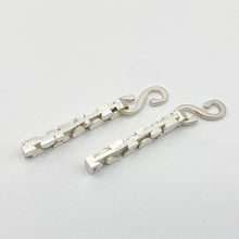 Load image into Gallery viewer, Bubble texture earring dangle, sideview on a flat white surface
