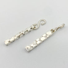 Load image into Gallery viewer, Bubble texture earring dangle, laid diagonally on a flat white surface
